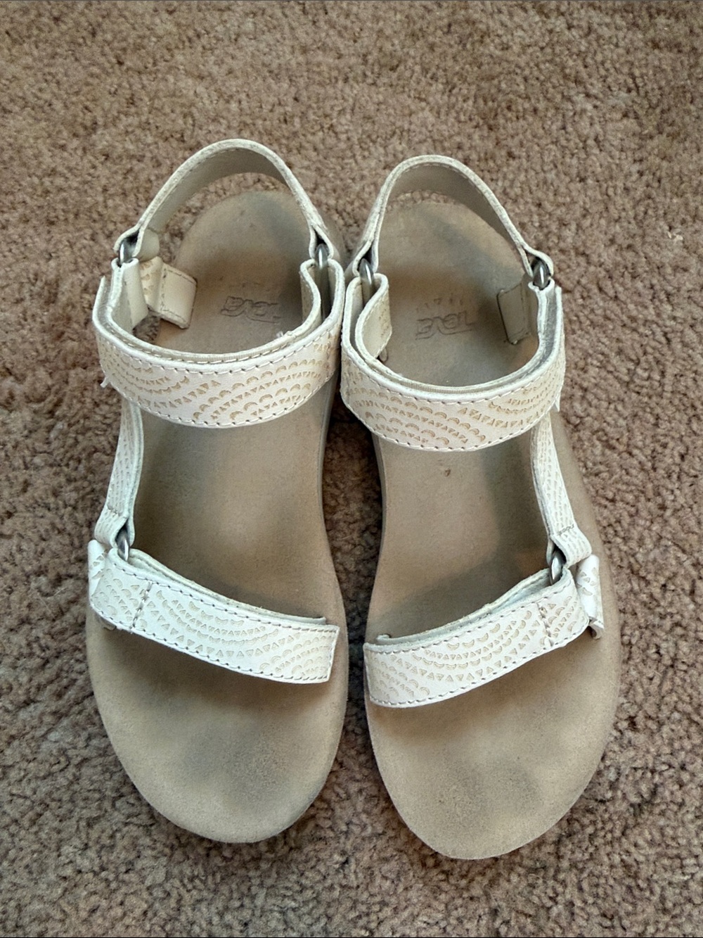 Teva midform cream leather sandals - 7 - Picture 5 of 7
